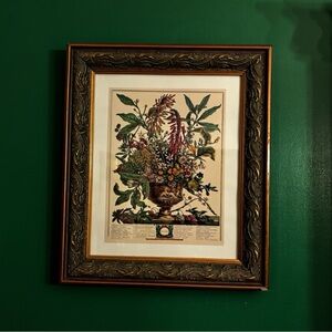 Vintage Robert Furber “Twelve months of flowers” January Botanical art print